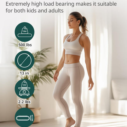 Trideer Inflated Wobble Cushion - Wiggle Seat for Sensory Kids(Multiple Colors), Balance Disc (Extra Thick), Flexible Seating for All Age (34CM Turquoise)