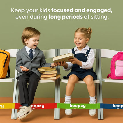 12 Pack Chair Bands, Anti Slip Chair Bands for Kids with Fidgety Feet, ADHD Chair Bands for Classroom, Bouncy Bands for Student Desks, Sensory Chair Rubber Bands