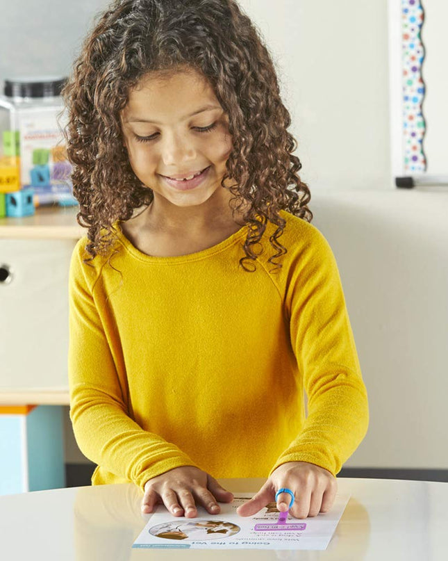 hand2mind FingerFocus Highlighter, Guided Reading Strips, Reading Pointers for Kids, Dyslexia Tools for Kids, ADHD Tools, Special Education School Supplies, Teacher Classroom Must Haves (1 Pack)