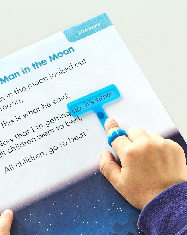 hand2mind FingerFocus Highlighter, Guided Reading Strips, Reading Pointers for Kids, Dyslexia Tools for Kids, ADHD Tools, Special Education School Supplies, Teacher Classroom Must Haves (1 Pack)