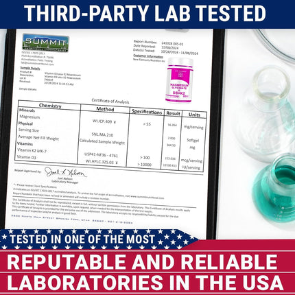 Magnesium Glycinate 500mg with High-Potency Vitamin D3 10,000 IU & Vitamin K2 200mcg | Enhanced with Coconut Oil for Optimal Absorption | Non-GMO, Gluten-Free, Sugar-Free Softgels (60 softgels)