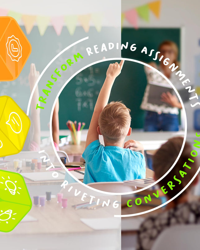 Interactive Reading Comprehension Cubes Set - Educational Learning Dice for Kids, Teachers, and Parents - 4 Levels, 24 Questions - Learning Games for Kids, Classroom and Home Learning Tools