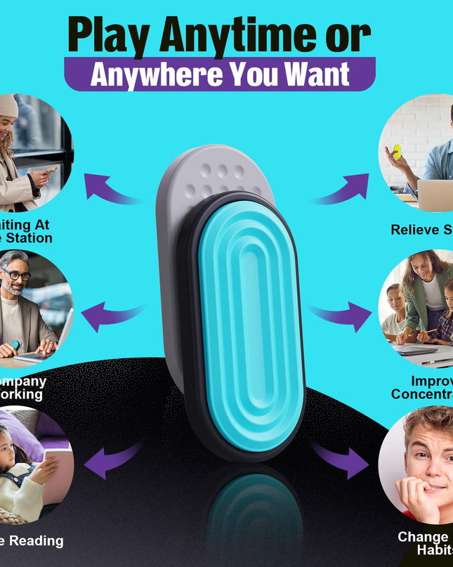 Magnetic Fidget Toys for Adults & Kids -Textured Sensory Toys for Autism Children Anxiety Relief - Quiet Stress Fidgets Sliders for Classroom Prizes Office - Stocking Stuffers Kid Teen Gifts 6-Pieces