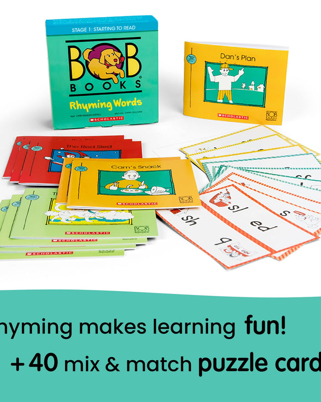 Bob Books Learn to Read Bundle – Stage 1 with 4 Phonics Box Sets, 3 Workbooks, Flashcards for Kindergarten & Pre-K Beginning Readers