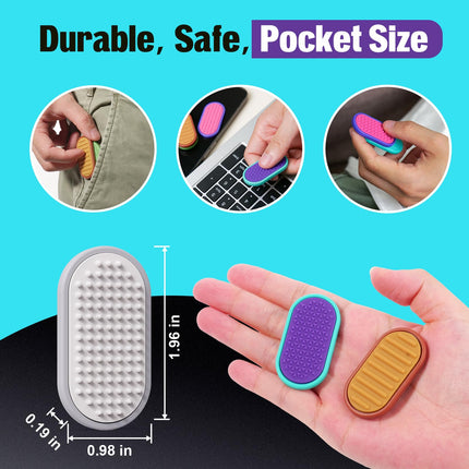 Magnetic Fidget Toys for Adults & Kids -Textured Sensory Toys for Autism Children Anxiety Relief - Quiet Stress Fidgets Sliders for Classroom Prizes Office - Stocking Stuffers Kid Teen Gifts 6-Pieces