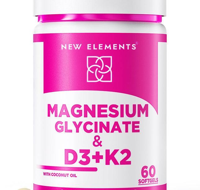 Magnesium Glycinate 500mg with High-Potency Vitamin D3 10,000 IU & Vitamin K2 200mcg | Enhanced with Coconut Oil for Optimal Absorption | Non-GMO, Gluten-Free, Sugar-Free Softgels (60 softgels)