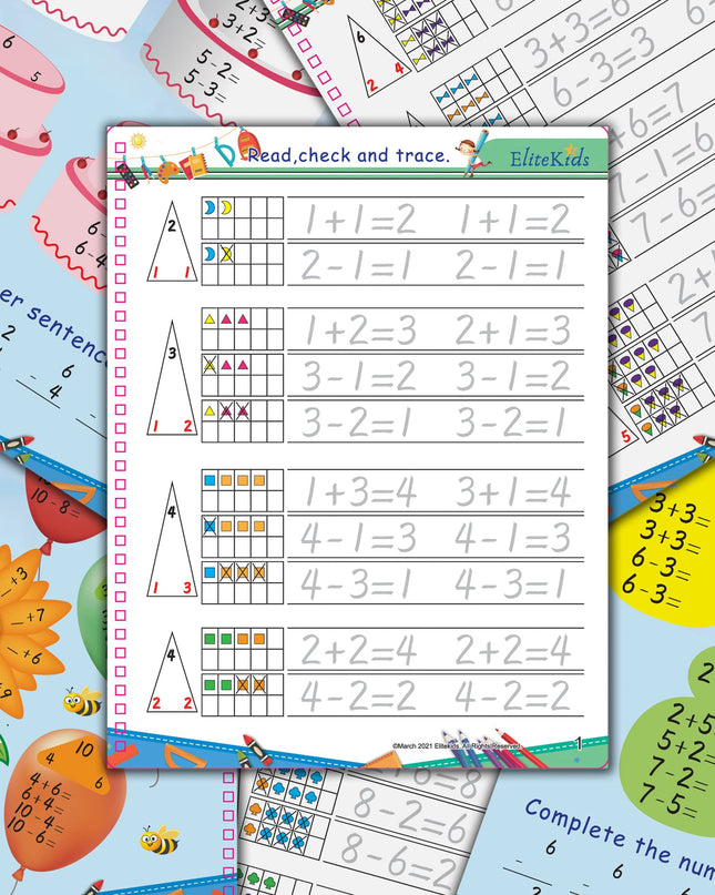 Magic Practice Copybook 6 Workbooks with Disappearing Ink Pens, Reusable Handwriting Practice for Kids, Calligraphy Practice Letter Tracing Books for Kids ages 3-5 (8.7×6.9in)