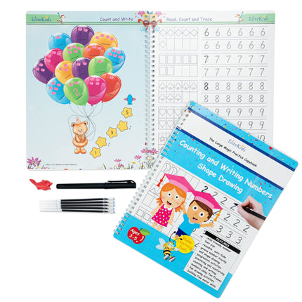 Magic Practice Copybook 6 Workbooks with Disappearing Ink Pens, Reusable Handwriting Practice for Kids, Calligraphy Practice Letter Tracing Books for Kids ages 3-5 (8.7×6.9in)