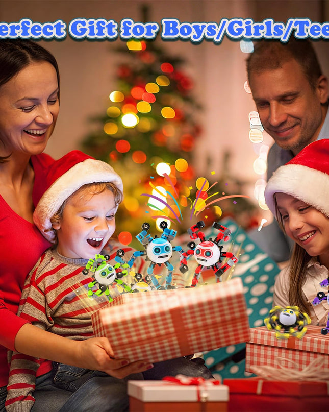 ASIOWELY 3 PCS Transformable Fidget Spinners Toys for Kids and Adults Stress Relief Sensory Toy for Teens Boys Autism Cool Fingertip Gyros Boy Girl Travel Party Favors Birthdays Gifts Stocking Stuffer