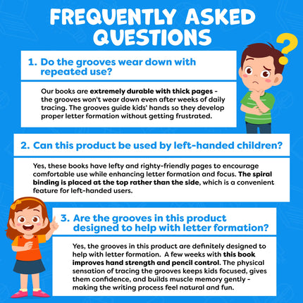 Magic Grooved Writing Practice for Kids - Grooved Handwriting Practice for Kids 5-7 8-10 Magic Copybooks for Kids - Tracing Books for Ages 3-5 - Preschool Learning Activities - 5 Year Old Girl Gift