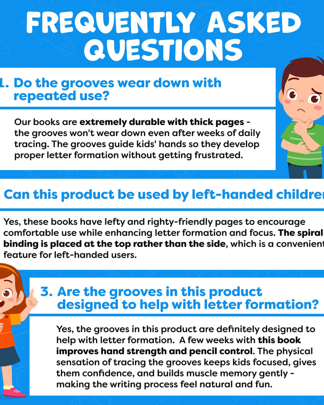 Magic Grooved Writing Practice for Kids - Grooved Handwriting Practice for Kids 5-7 8-10 Magic Copybooks for Kids - Tracing Books for Ages 3-5 - Preschool Learning Activities - 5 Year Old Girl Gift