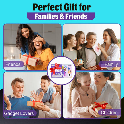 Magnetic Fidget Toys for Adults & Kids -Textured Sensory Toys for Autism Children Anxiety Relief - Quiet Stress Fidgets Sliders for Classroom Prizes Office - Stocking Stuffers Kid Teen Gifts 6-Pieces