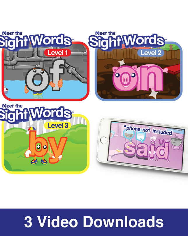 Meet the Sight Words BIG SET! Bundle with Levels 1, 2, & 3 Easy Reader Books (3 boxed sets - 36 books), Coloring Book, Workbook, Flashcards & Video Downloads!