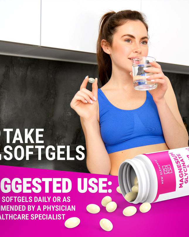 Magnesium Glycinate 500mg with High-Potency Vitamin D3 10,000 IU & Vitamin K2 200mcg | Enhanced with Coconut Oil for Optimal Absorption | Non-GMO, Gluten-Free, Sugar-Free Softgels (60 softgels)