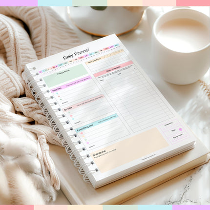 ADHD Daily Planner for Neurodivergent Adults - Productivity Daily Planner & Task Management to Stay Organized and Focused (Rainbow)
