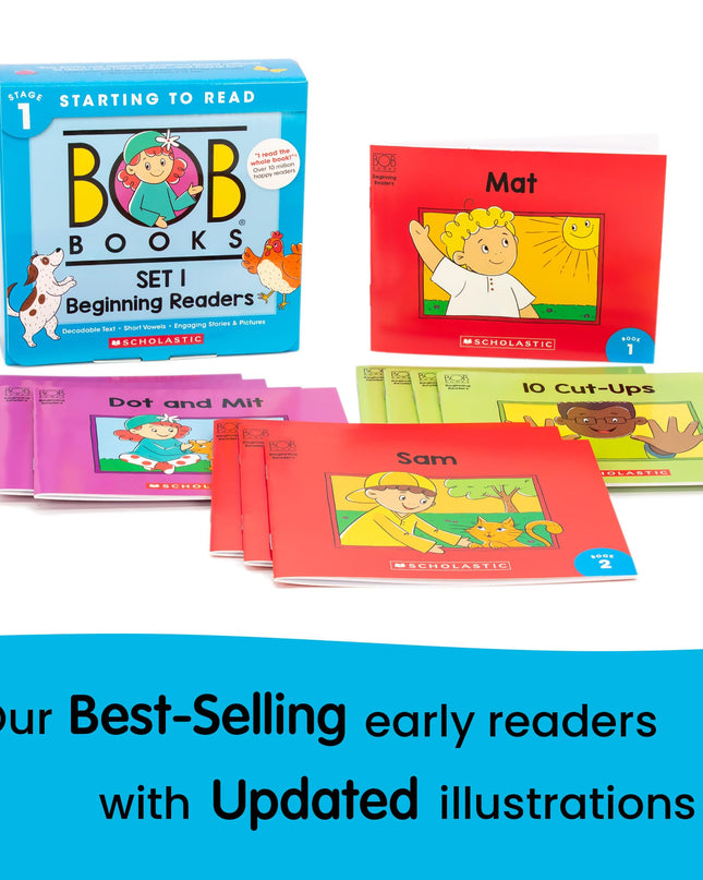 Bob Books Learn to Read Bundle – Stage 1 with 4 Phonics Box Sets, 3 Workbooks, Flashcards for Kindergarten & Pre-K Beginning Readers