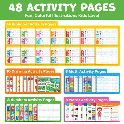 Magic Grooved Writing Practice for Kids - Grooved Handwriting Practice for Kids 5-7 8-10 Magic Copybooks for Kids - Tracing Books for Ages 3-5 - Preschool Learning Activities - 5 Year Old Girl Gift