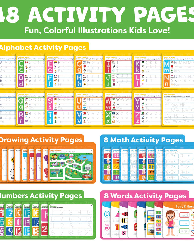 Magic Grooved Writing Practice for Kids - Grooved Handwriting Practice for Kids 5-7 8-10 Magic Copybooks for Kids - Tracing Books for Ages 3-5 - Preschool Learning Activities - 5 Year Old Girl Gift